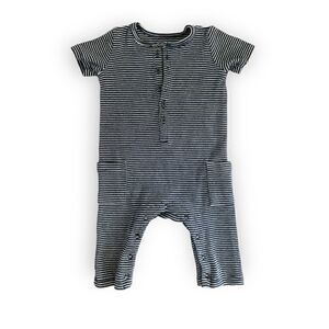 Maison Me blue and white striped onesie, like new, 3-6 months